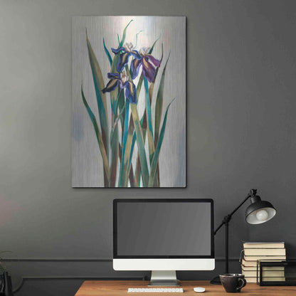 Luxe Metal Art 'Iris Inlay' by Louise Montillio Metal Wall Art,24x36