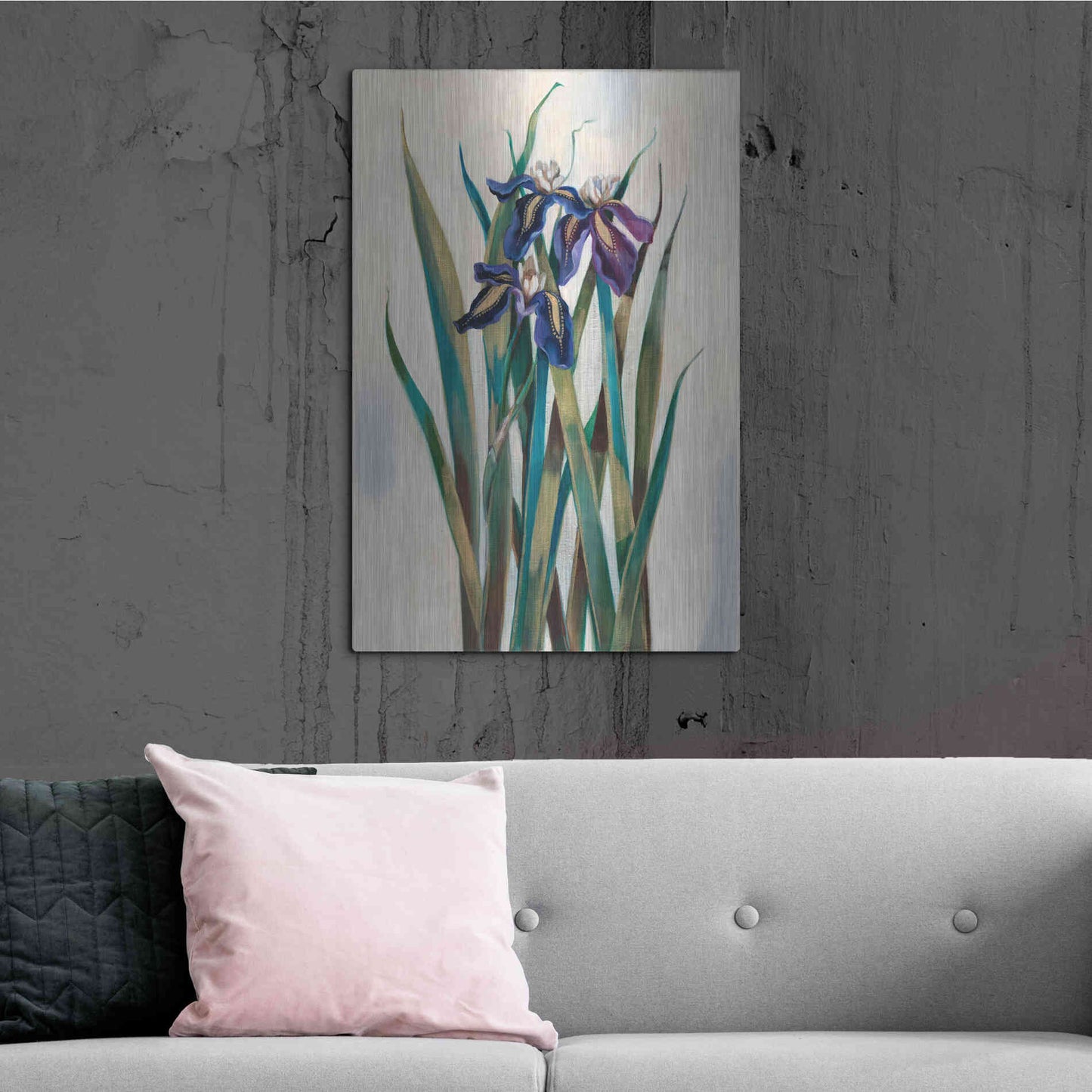 Luxe Metal Art 'Iris Inlay' by Louise Montillio Metal Wall Art,24x36