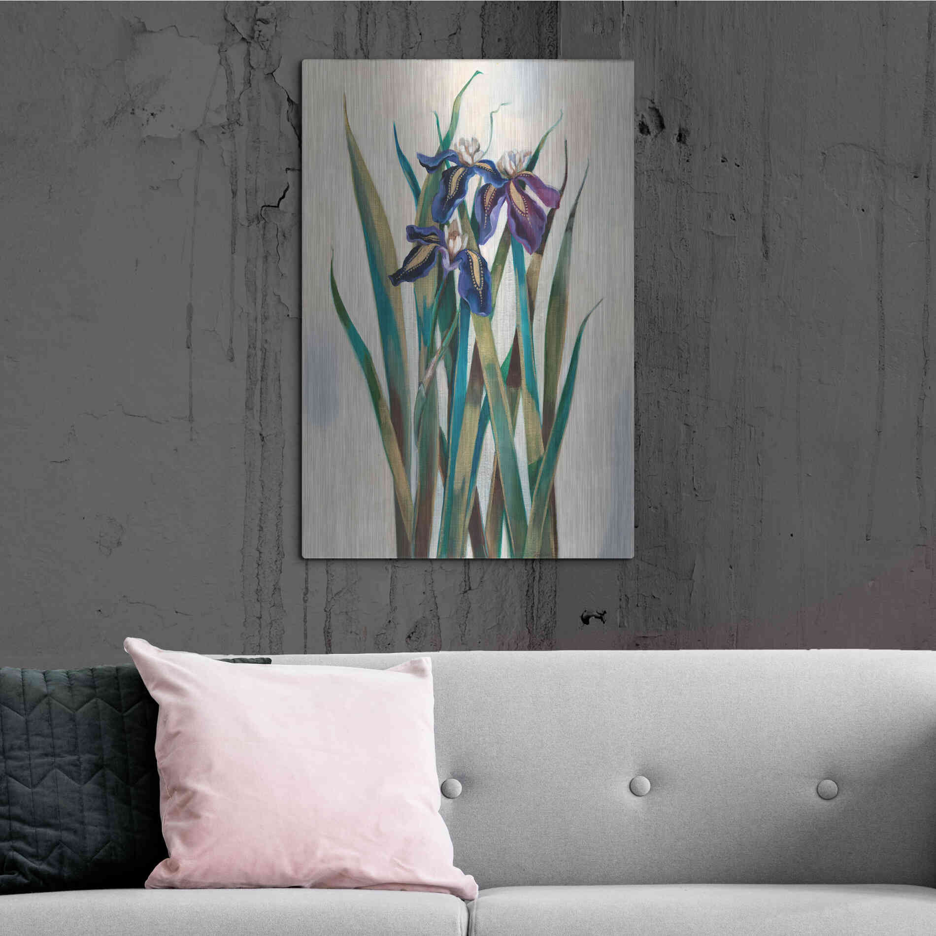 Luxe Metal Art 'Iris Inlay' by Louise Montillio Metal Wall Art,24x36