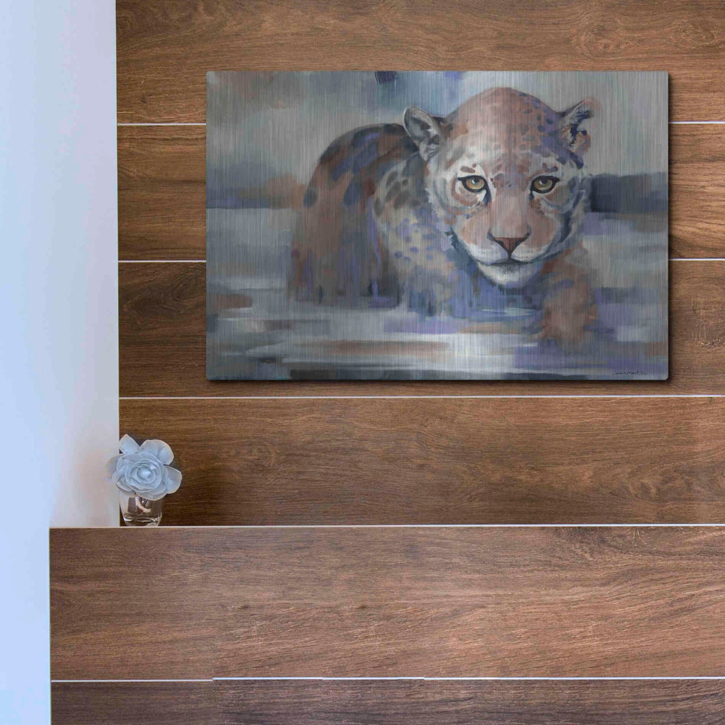 Luxe Metal Art 'Big Wet Kitty' by Louise Montillio Metal Wall Art,16x12