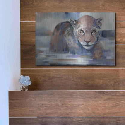 Luxe Metal Art 'Big Wet Kitty' by Louise Montillio Metal Wall Art,16x12
