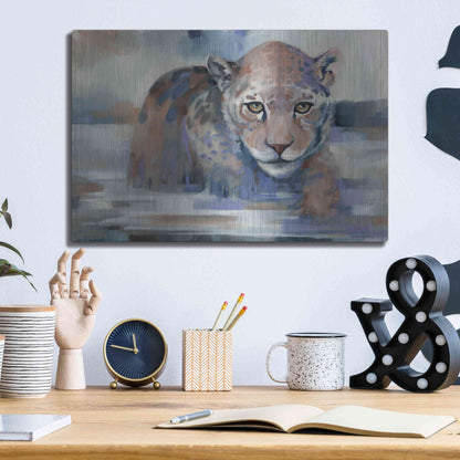 Luxe Metal Art 'Big Wet Kitty' by Louise Montillio Metal Wall Art,16x12