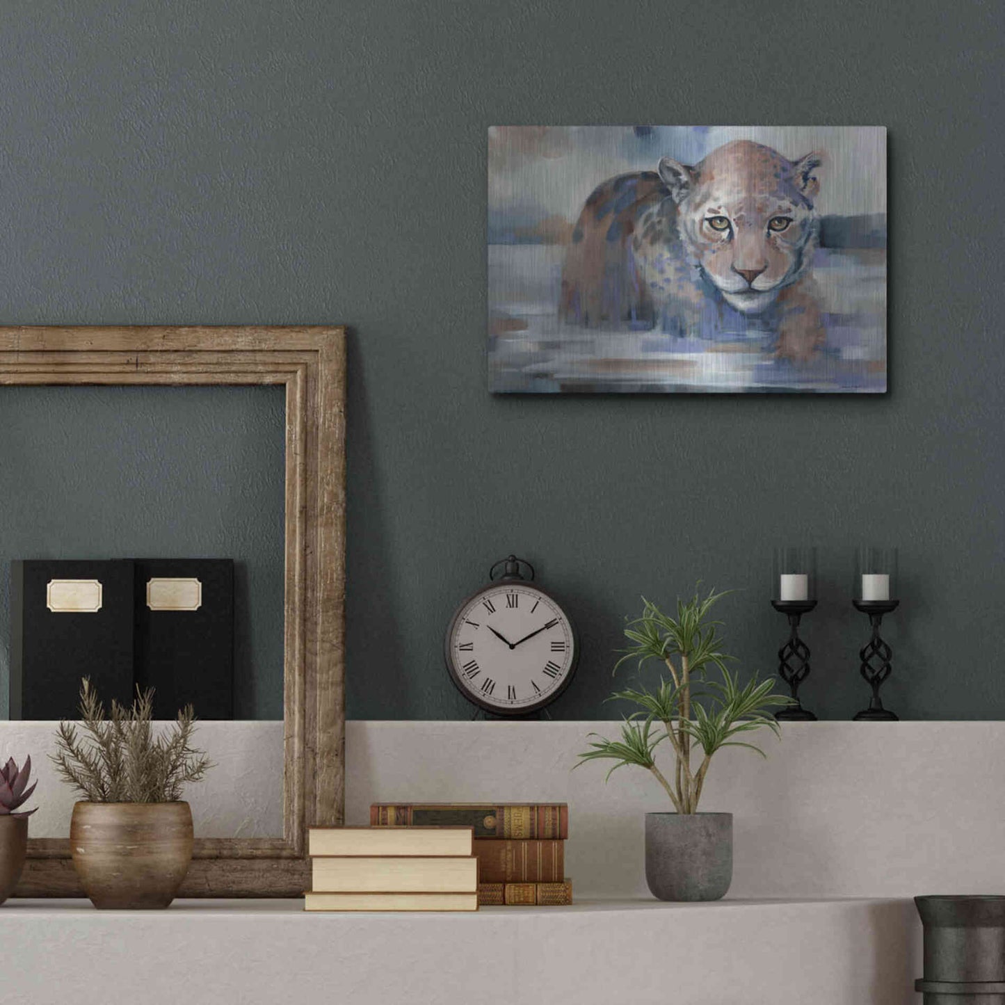 Luxe Metal Art 'Big Wet Kitty' by Louise Montillio Metal Wall Art,16x12