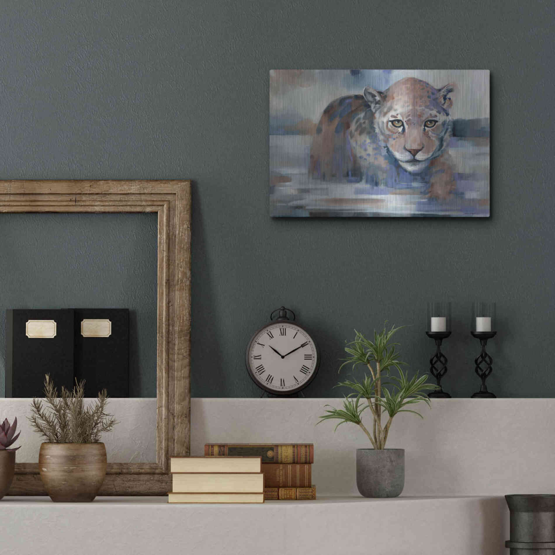 Luxe Metal Art 'Big Wet Kitty' by Louise Montillio Metal Wall Art,16x12
