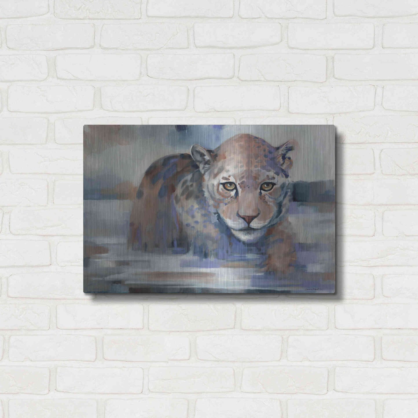 Luxe Metal Art 'Big Wet Kitty' by Louise Montillio Metal Wall Art,24x16