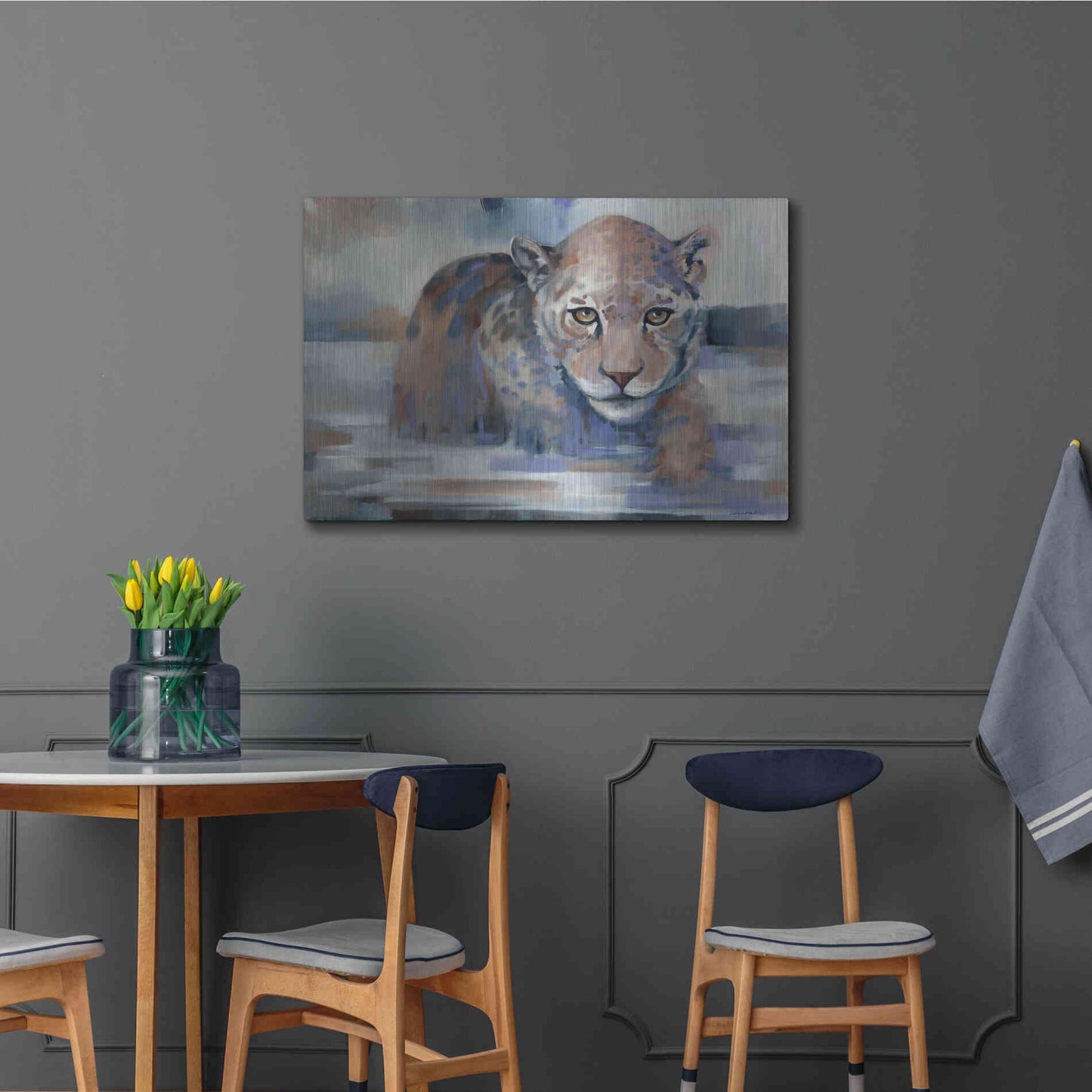 Luxe Metal Art 'Big Wet Kitty' by Louise Montillio Metal Wall Art,36x24