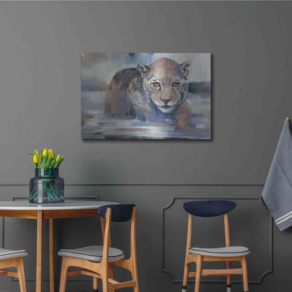 Luxe Metal Art 'Big Wet Kitty' by Louise Montillio Metal Wall Art,36x24