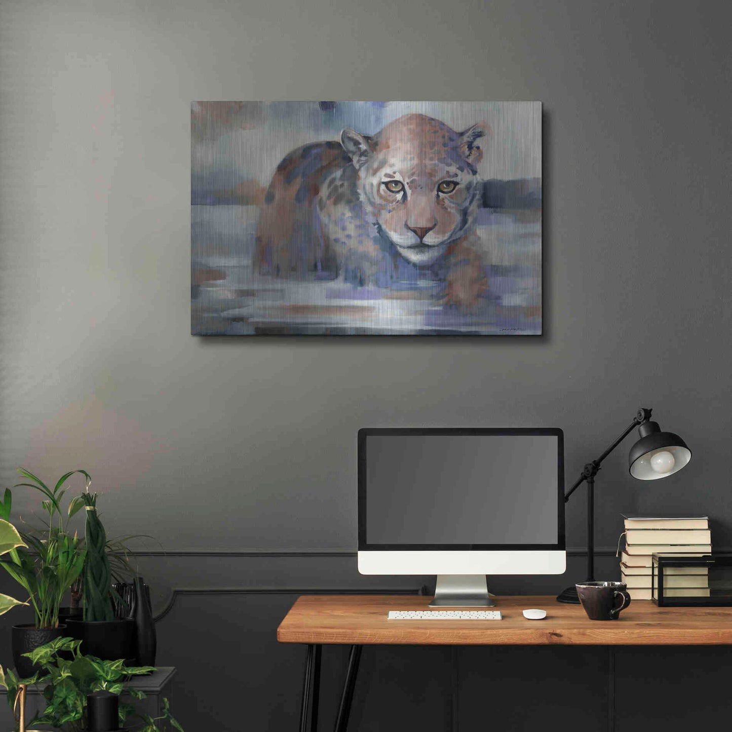 Luxe Metal Art 'Big Wet Kitty' by Louise Montillio Metal Wall Art,36x24