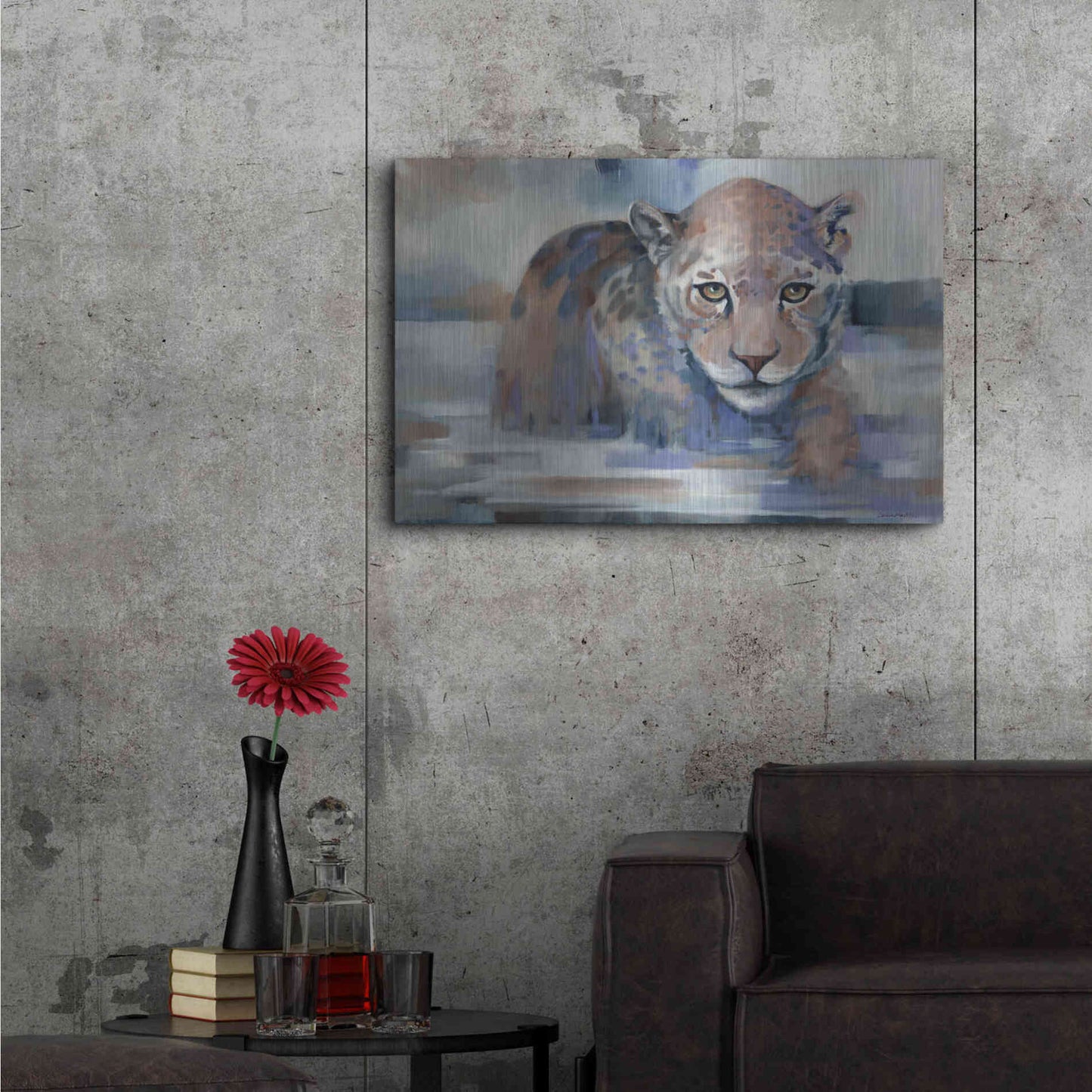 Luxe Metal Art 'Big Wet Kitty' by Louise Montillio Metal Wall Art,36x24