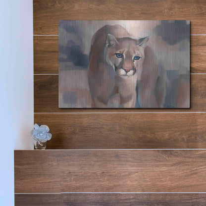 Luxe Metal Art 'Big Soft Kitty' by Louise Montillio Metal Wall Art,16x12