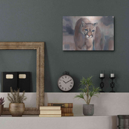 Luxe Metal Art 'Big Soft Kitty' by Louise Montillio Metal Wall Art,16x12
