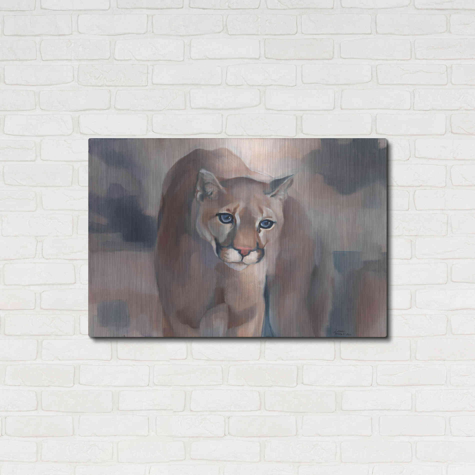 Luxe Metal Art 'Big Soft Kitty' by Louise Montillio Metal Wall Art,36x24