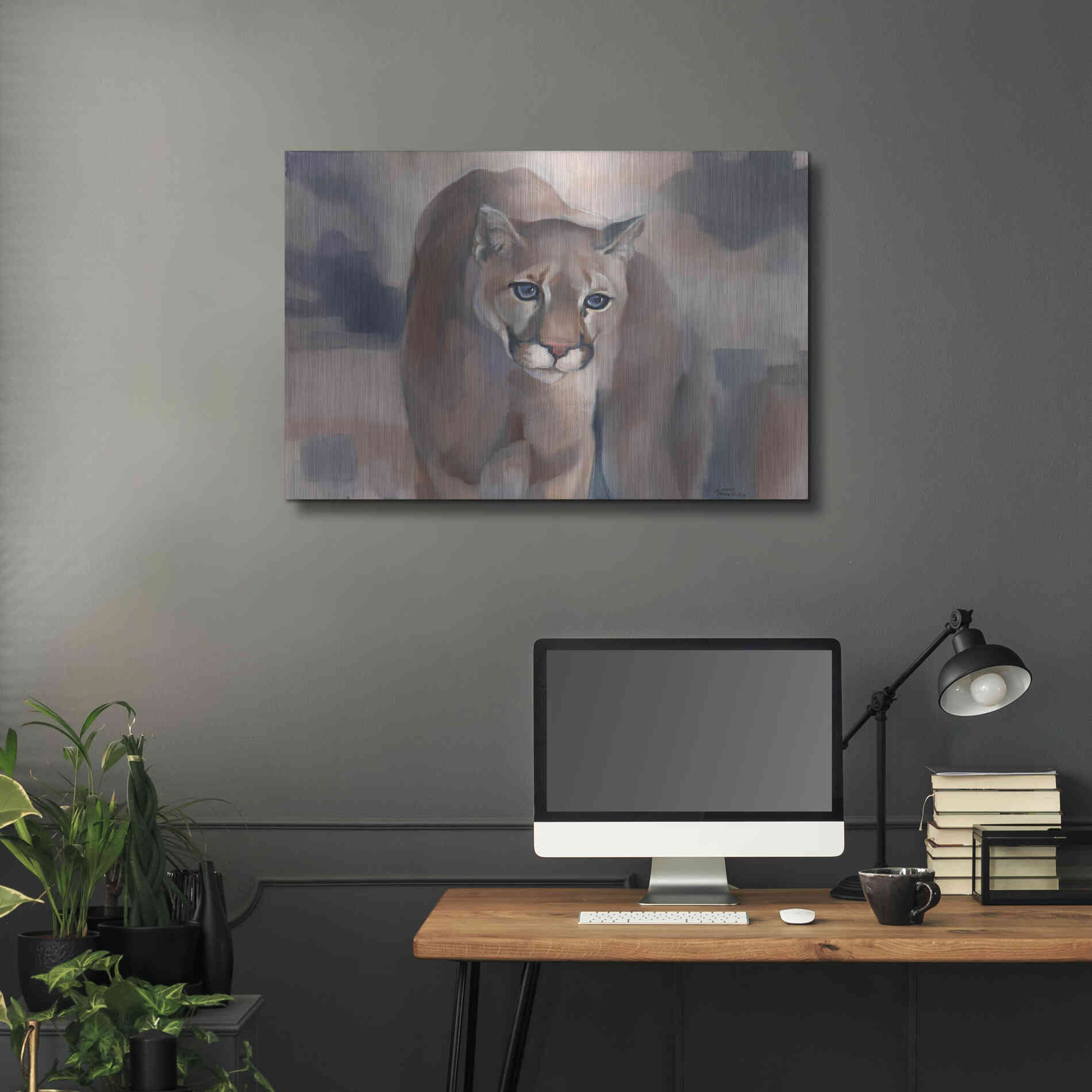 Luxe Metal Art 'Big Soft Kitty' by Louise Montillio Metal Wall Art,36x24
