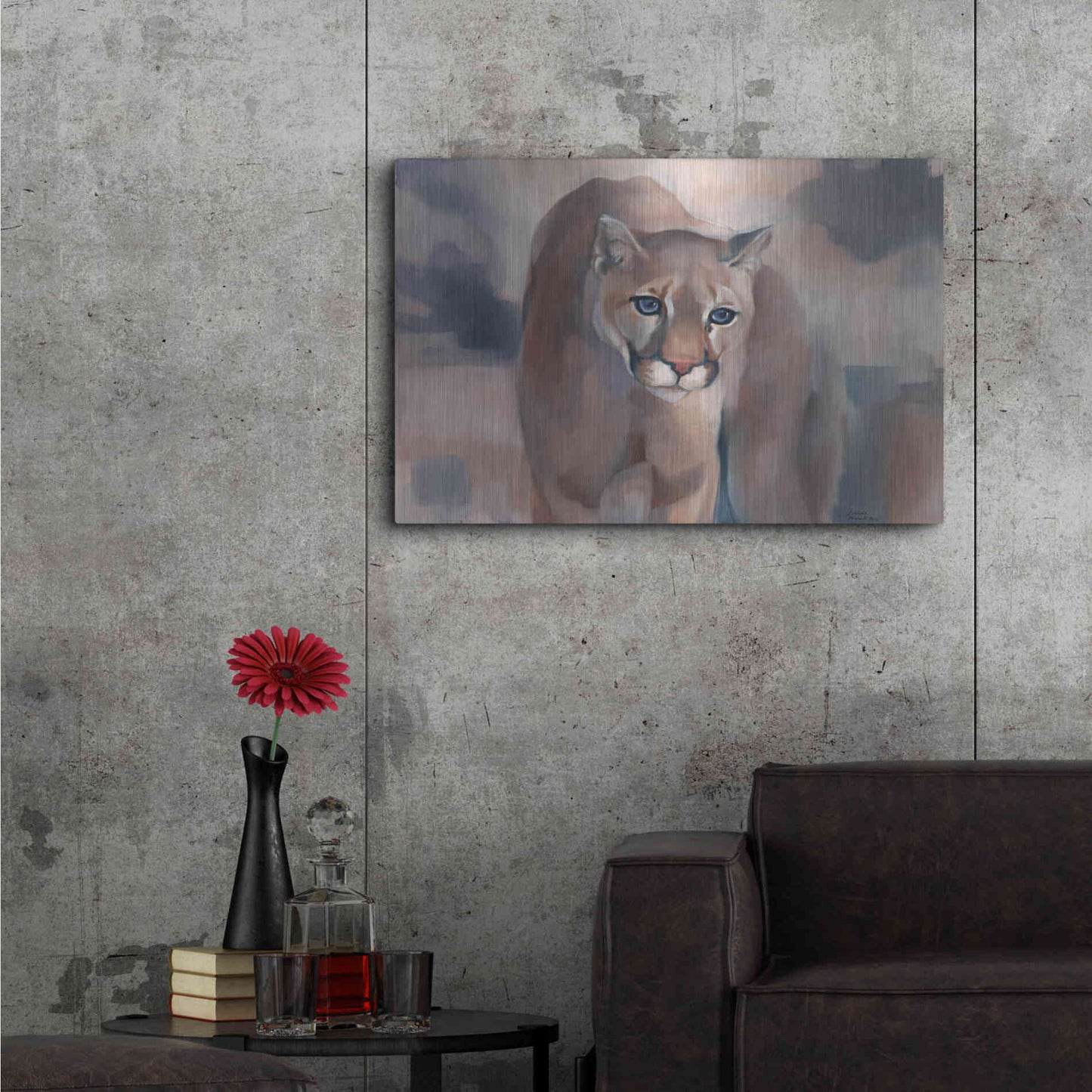 Luxe Metal Art 'Big Soft Kitty' by Louise Montillio Metal Wall Art,36x24