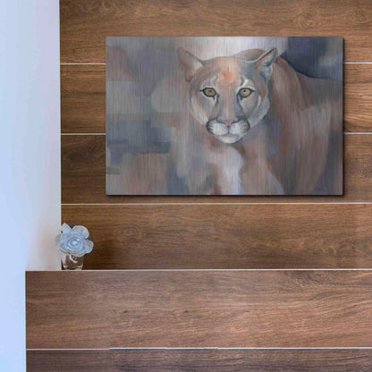 Luxe Metal Art 'Big King Kitty' by Louise Montillio Metal Wall Art,16x12