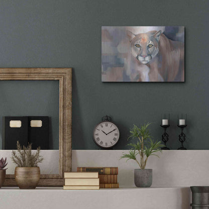 Luxe Metal Art 'Big King Kitty' by Louise Montillio Metal Wall Art,16x12