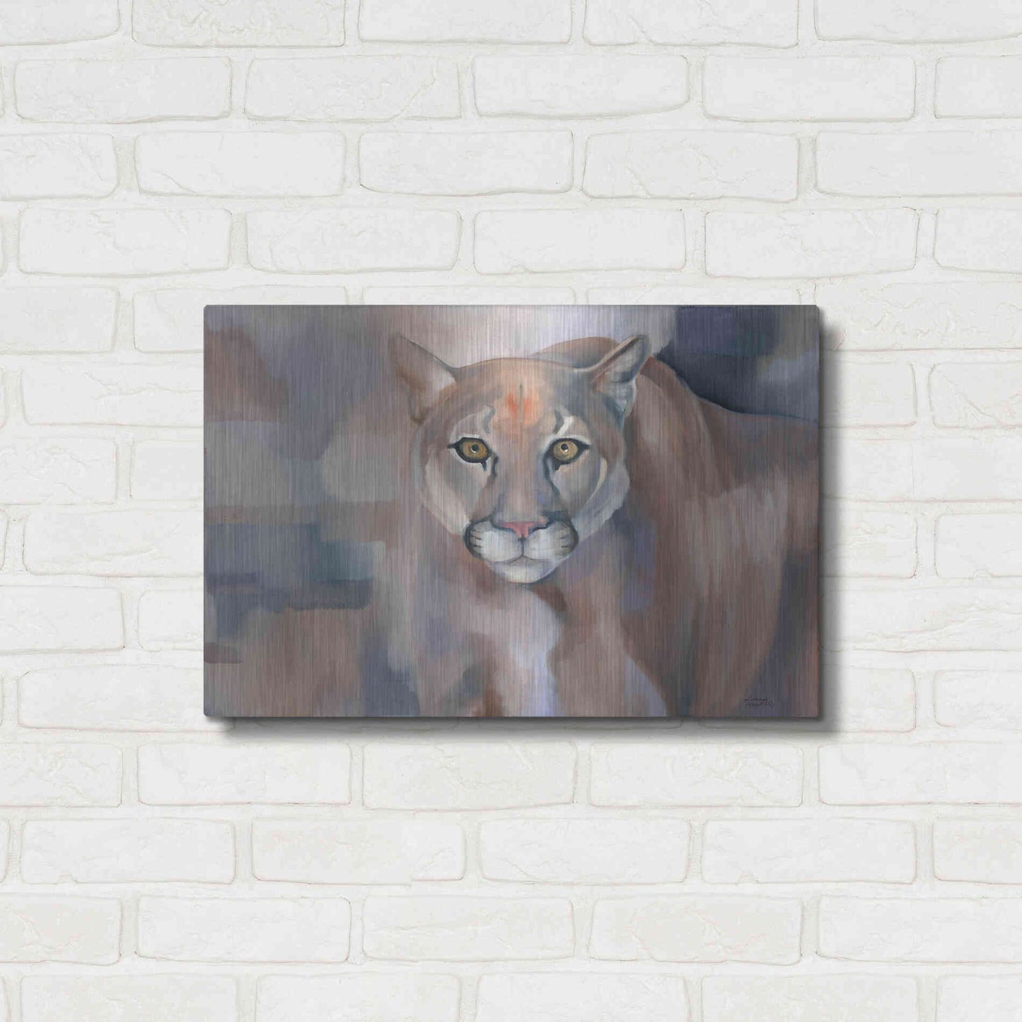 Luxe Metal Art 'Big King Kitty' by Louise Montillio Metal Wall Art,24x16