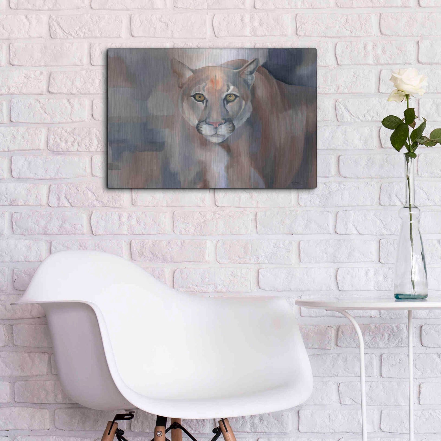 Luxe Metal Art 'Big King Kitty' by Louise Montillio Metal Wall Art,24x16