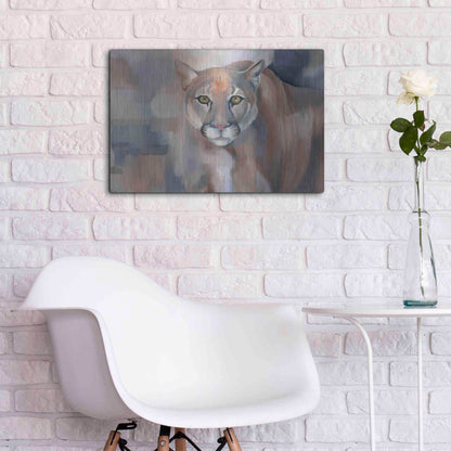 Luxe Metal Art 'Big King Kitty' by Louise Montillio Metal Wall Art,24x16