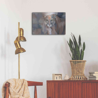 Luxe Metal Art 'Big King Kitty' by Louise Montillio Metal Wall Art,24x16