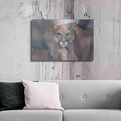 Luxe Metal Art 'Big King Kitty' by Louise Montillio Metal Wall Art,36x24