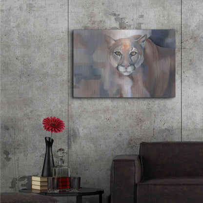 Luxe Metal Art 'Big King Kitty' by Louise Montillio Metal Wall Art,36x24