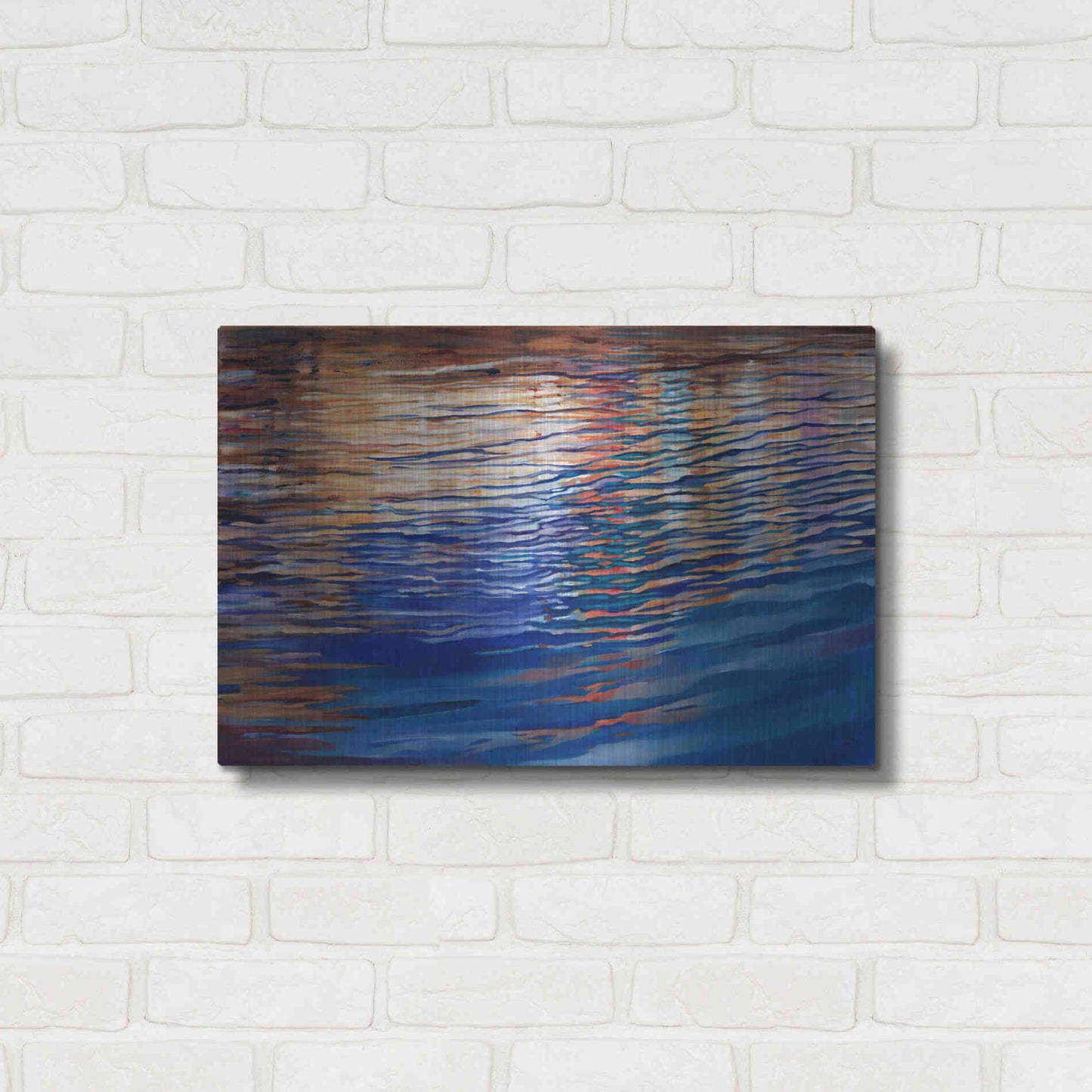 Luxe Metal Art 'Dockside Waterlight' by Louise Montillio Metal Wall Art,24x16