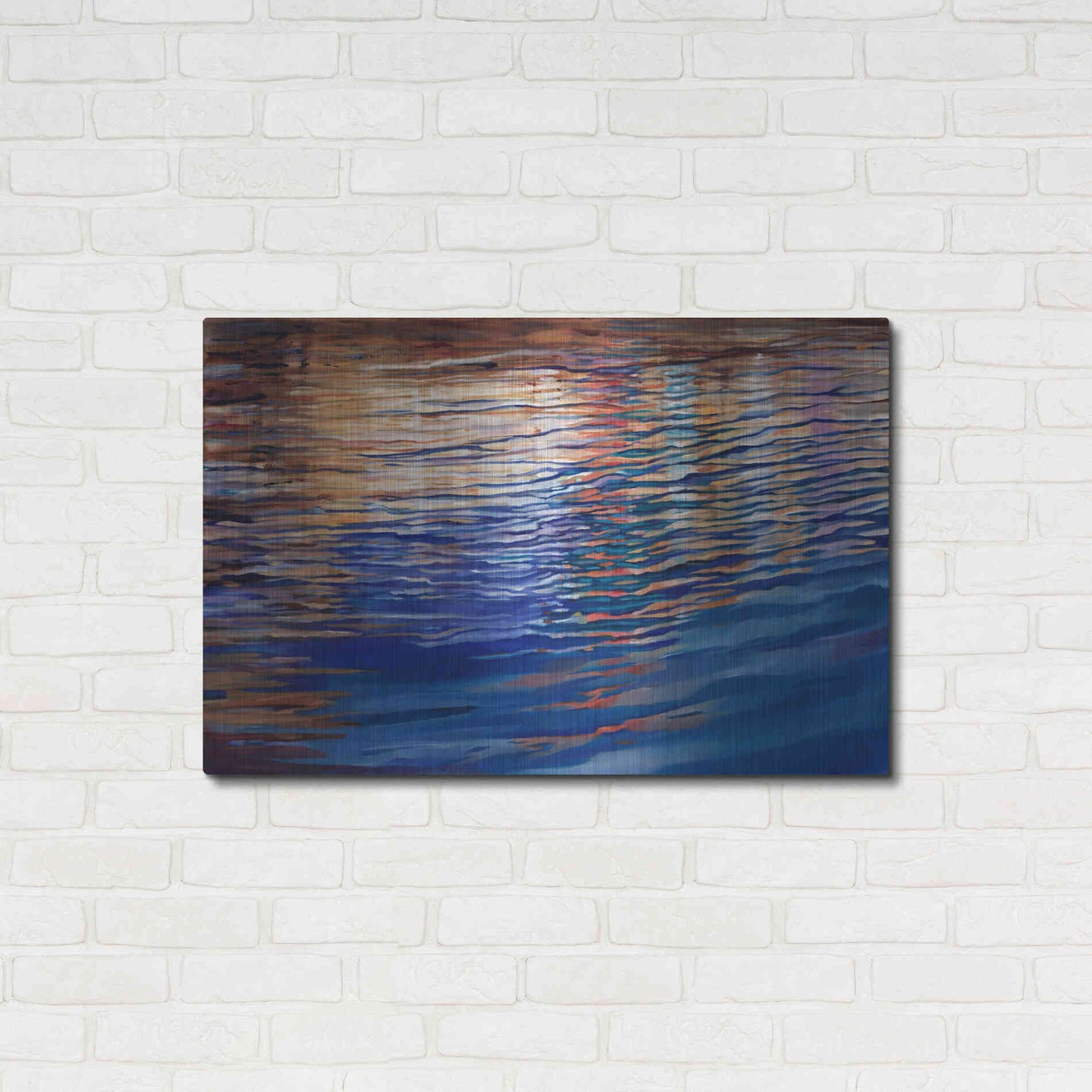 Luxe Metal Art 'Dockside Waterlight' by Louise Montillio Metal Wall Art,36x24