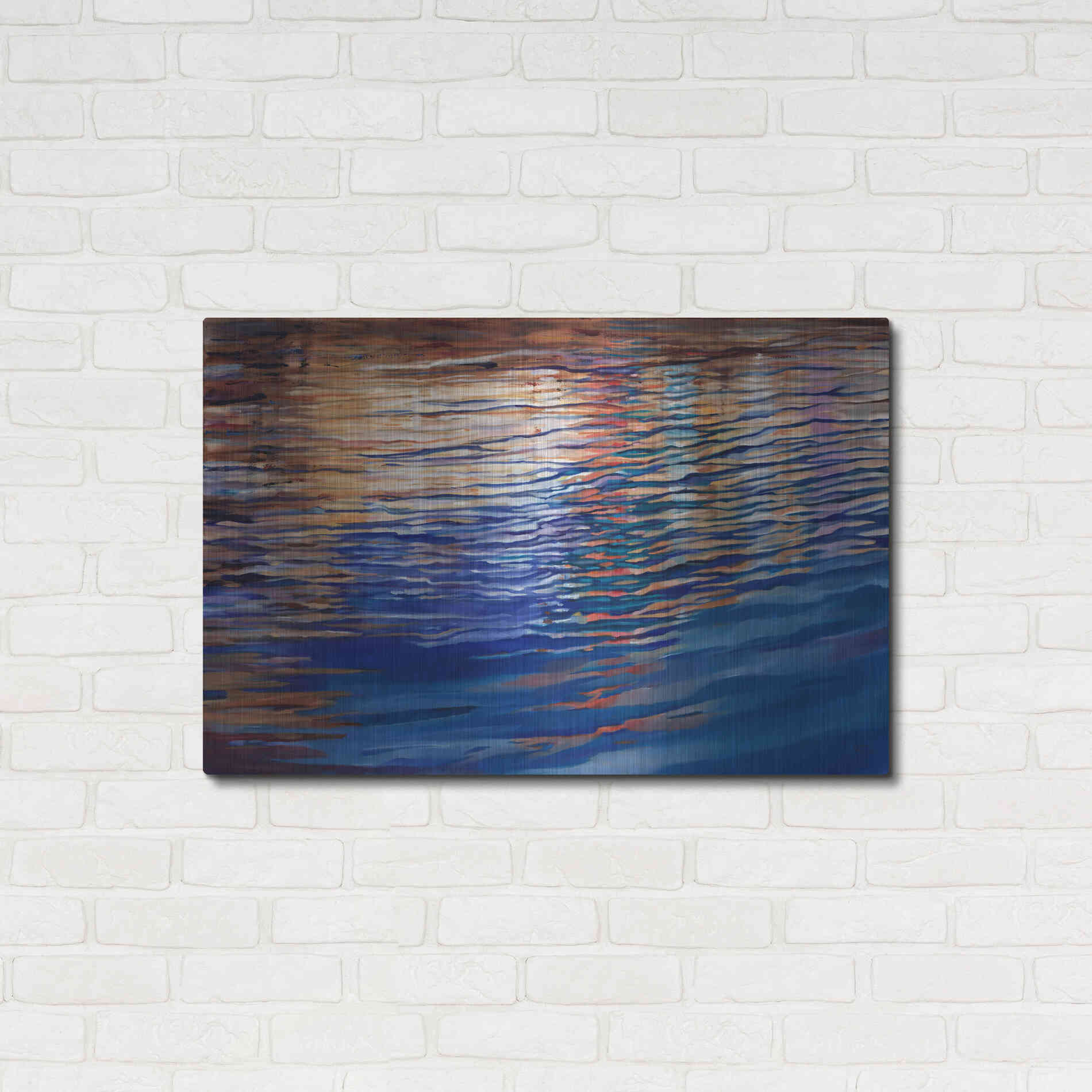 Luxe Metal Art 'Dockside Waterlight' by Louise Montillio Metal Wall Art,36x24
