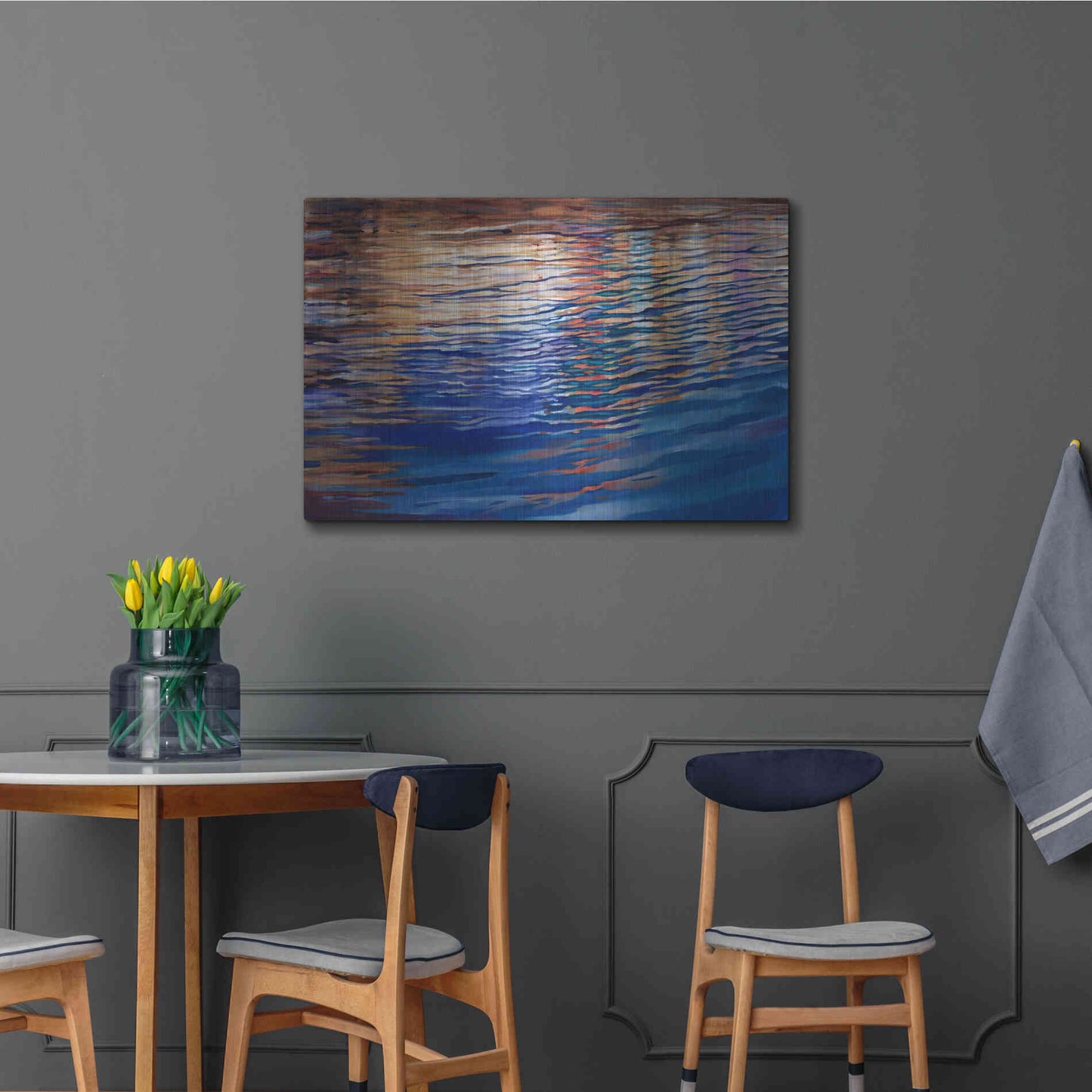 Luxe Metal Art 'Dockside Waterlight' by Louise Montillio Metal Wall Art,36x24