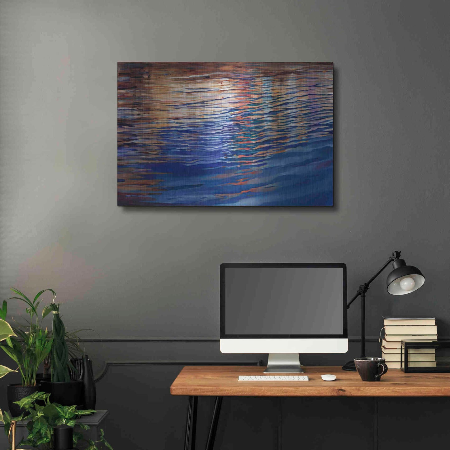 Luxe Metal Art 'Dockside Waterlight' by Louise Montillio Metal Wall Art,36x24