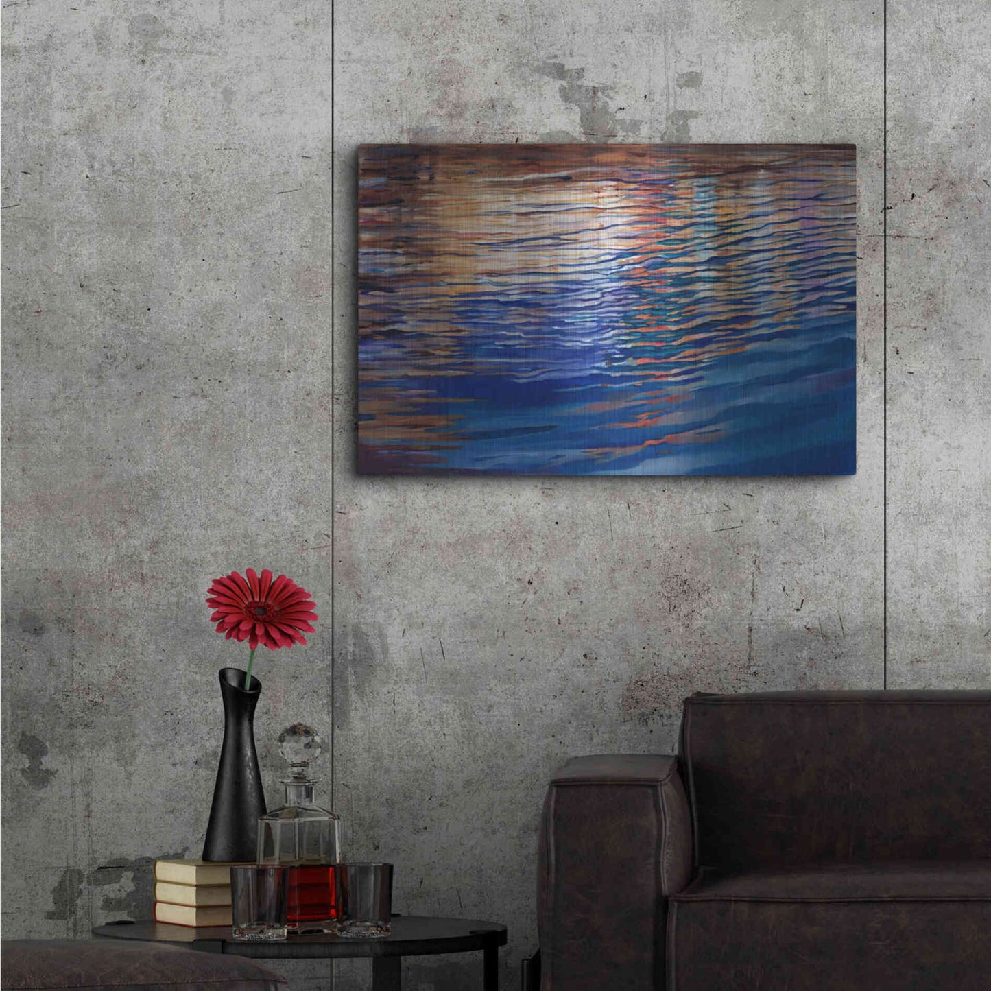 Luxe Metal Art 'Dockside Waterlight' by Louise Montillio Metal Wall Art,36x24