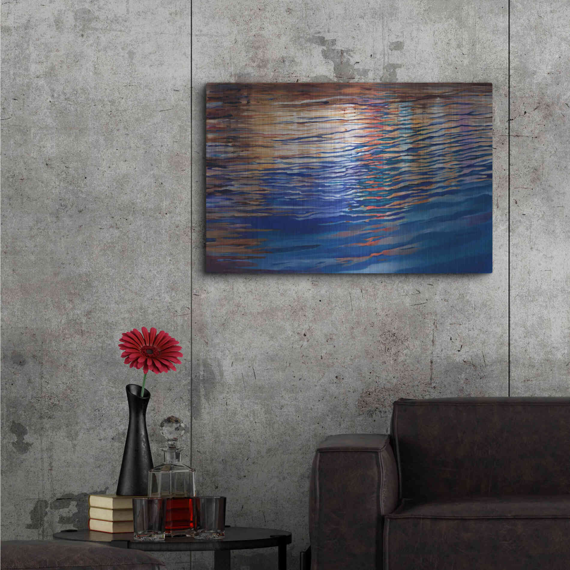 Luxe Metal Art 'Dockside Waterlight' by Louise Montillio Metal Wall Art,36x24