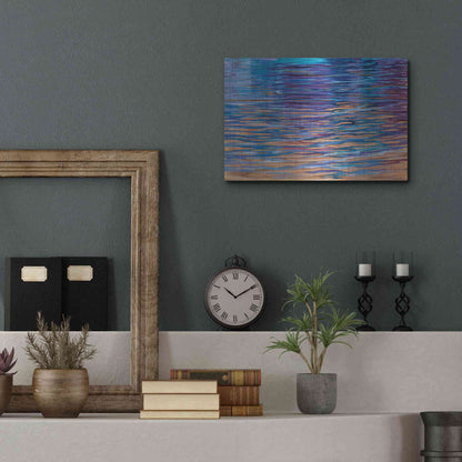 Luxe Metal Art 'Beachside Waterlight' by Louise Montillio Metal Wall Art,16x12