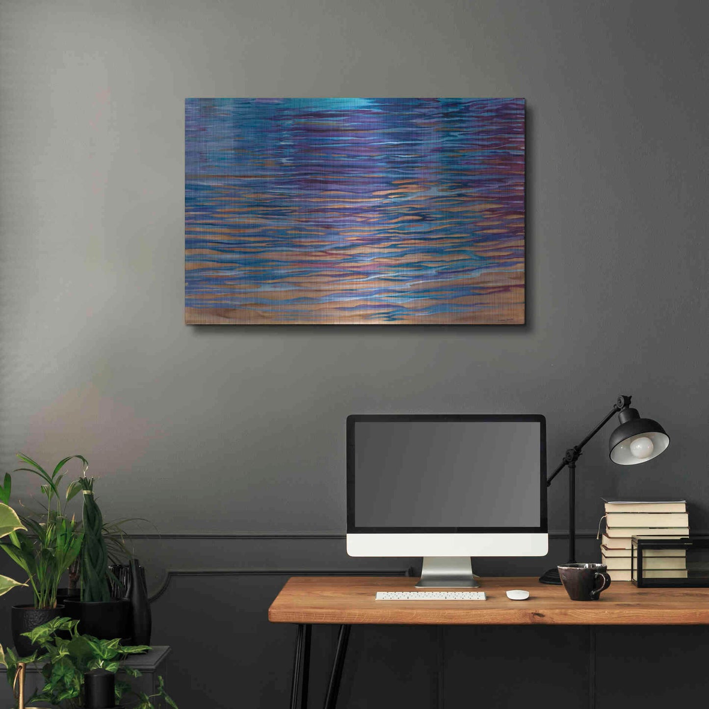 Luxe Metal Art 'Beachside Waterlight' by Louise Montillio Metal Wall Art,36x24