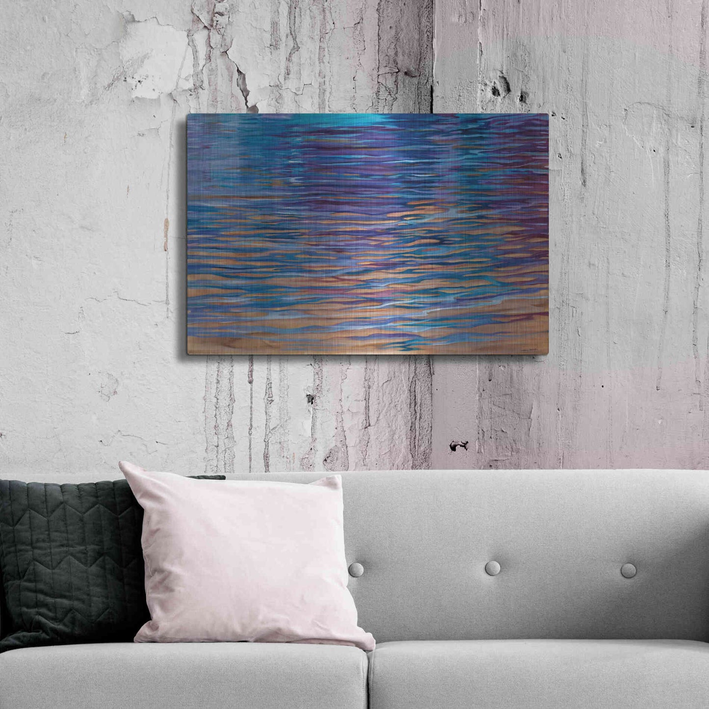 Luxe Metal Art 'Beachside Waterlight' by Louise Montillio Metal Wall Art,36x24