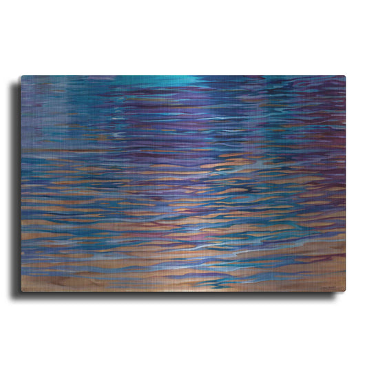 Luxe Metal Art 'Beachside Waterlight' by Louise Montillio Metal Wall Art