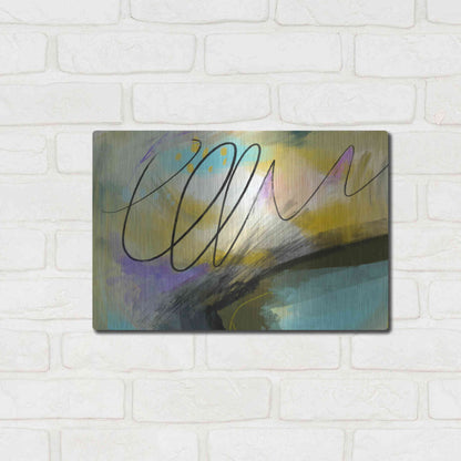 Luxe Metal Art 'Mumble' by Delores Naskrent, Metal Wall Art,16x12