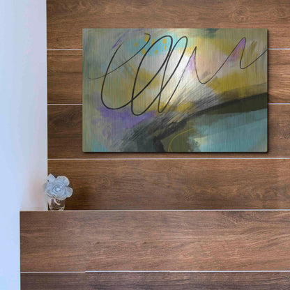 Luxe Metal Art 'Mumble' by Delores Naskrent, Metal Wall Art,16x12