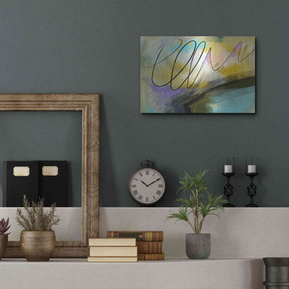 Luxe Metal Art 'Mumble' by Delores Naskrent, Metal Wall Art,16x12