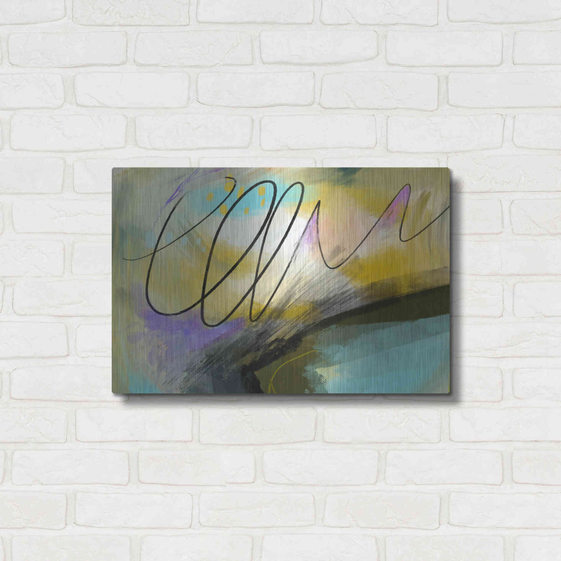 Luxe Metal Art 'Mumble' by Delores Naskrent, Metal Wall Art,24x16