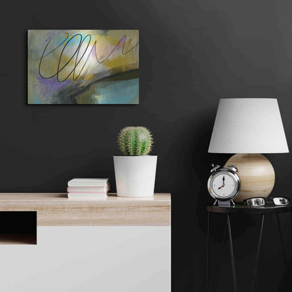 Luxe Metal Art 'Mumble' by Delores Naskrent, Metal Wall Art,24x16