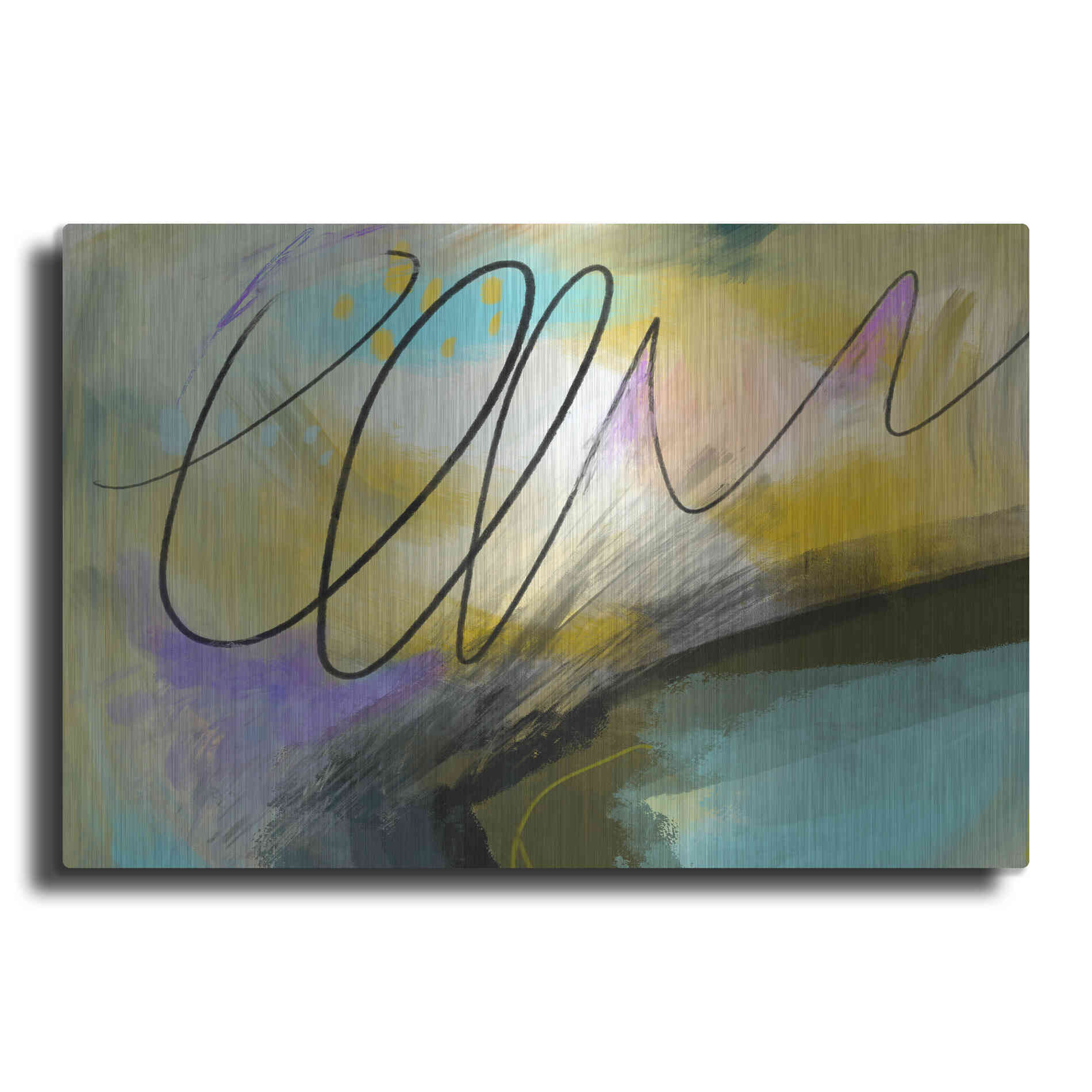 Luxe Metal Art 'Mumble' by Delores Naskrent, Metal Wall Art