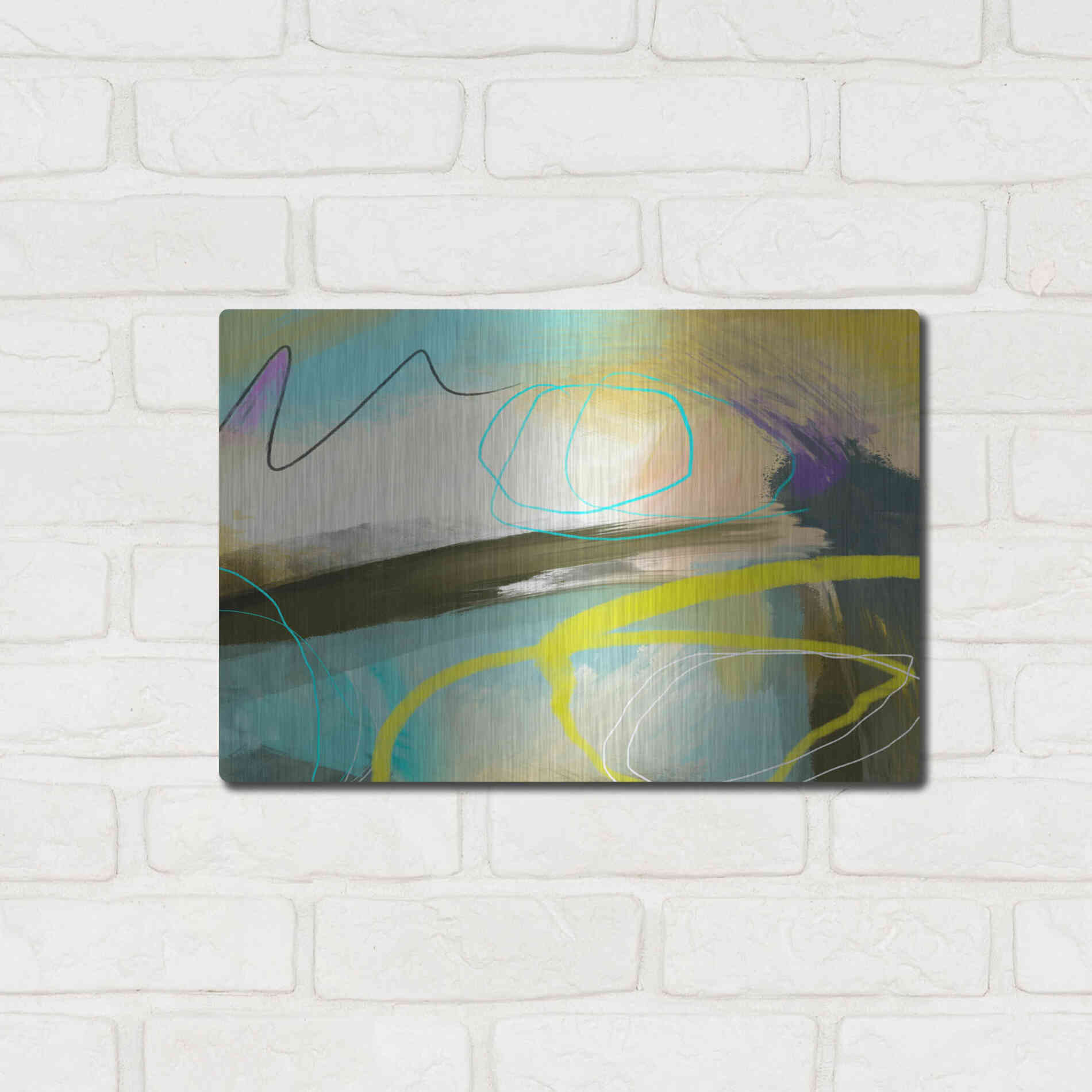 Luxe Metal Art 'Modulate' by Delores Naskrent Metal Wall Art,16x12