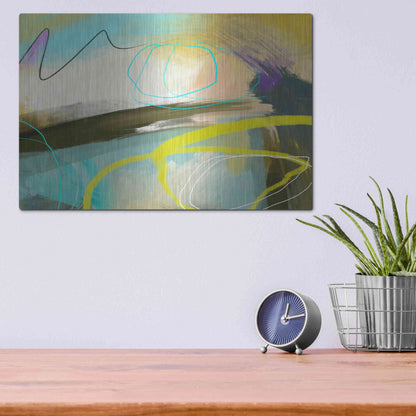 Luxe Metal Art 'Modulate' by Delores Naskrent Metal Wall Art,16x12