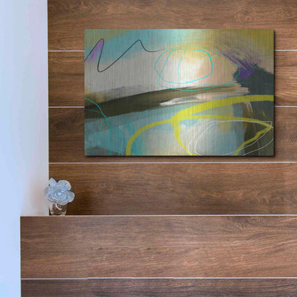 Luxe Metal Art 'Modulate' by Delores Naskrent Metal Wall Art,16x12