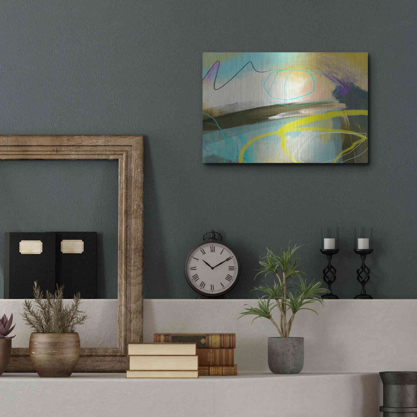 Luxe Metal Art 'Modulate' by Delores Naskrent Metal Wall Art,16x12