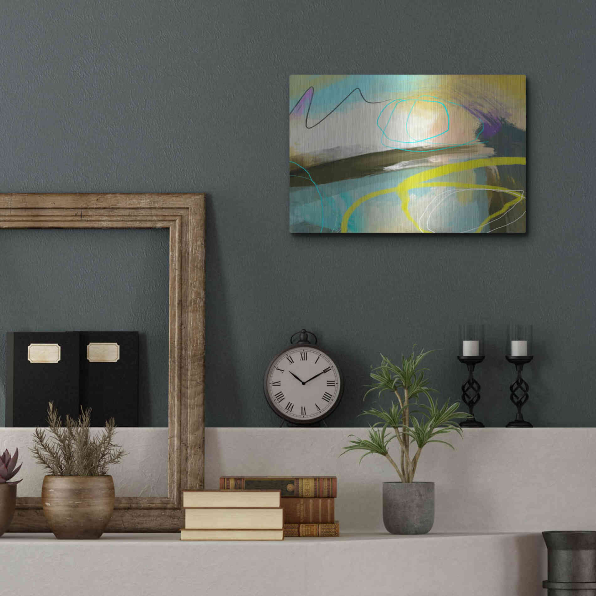 Luxe Metal Art 'Modulate' by Delores Naskrent Metal Wall Art,16x12