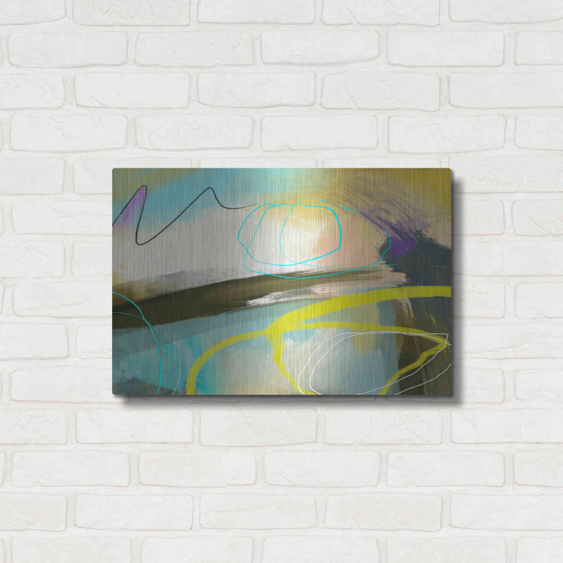 Luxe Metal Art 'Modulate' by Delores Naskrent Metal Wall Art,24x16