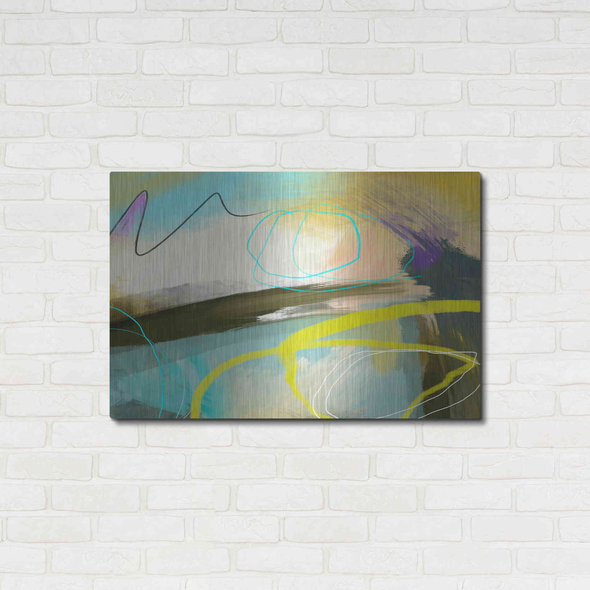 Luxe Metal Art 'Modulate' by Delores Naskrent Metal Wall Art,36x24